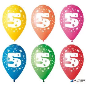 Léggömb, 26 cm, számos, 5