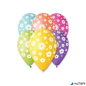 Léggömb, 30 cm, virágos