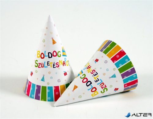 Csákó, papír, 'Boldog születésnapot'
