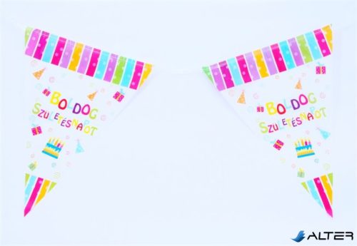 Zászló, 360x29 cm, "Boldog születésnapot"
