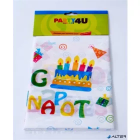 Terítő, 130x180 cm, "Boldog születésnapot"