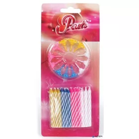 Gyertya, születésnapi, 24+12 db tartó