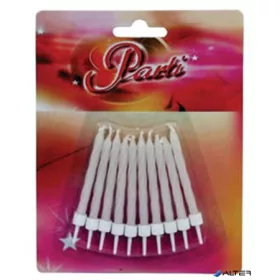 Gyertya, születésnapi, 10+10 db tartó