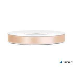 Szatén szalag, 6 mm, csontszínű