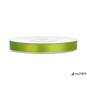 Szatén szalag, 6 mm, limezöld
