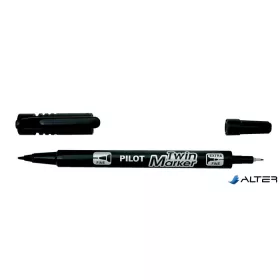   Alkoholos marker, 0,8/2 mm, kétvégű, PILOT "Twin", fekete