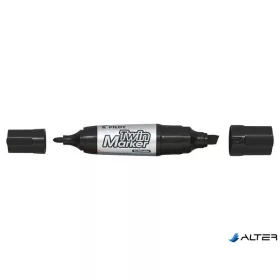   Alkoholos marker, 4/4,8-7 mm, kétvégű, PILOT "Twin Jumbo", fekete