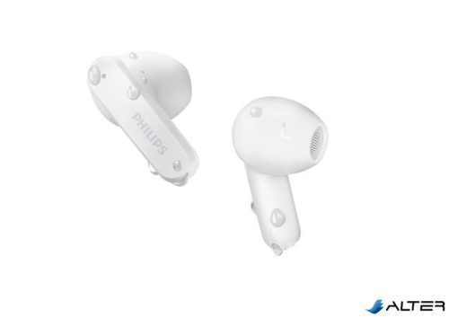 Fülhallgató, TWS vezeték nélküli, Bluetooth 5.3, PHILIPS 'TAT2139', fehér