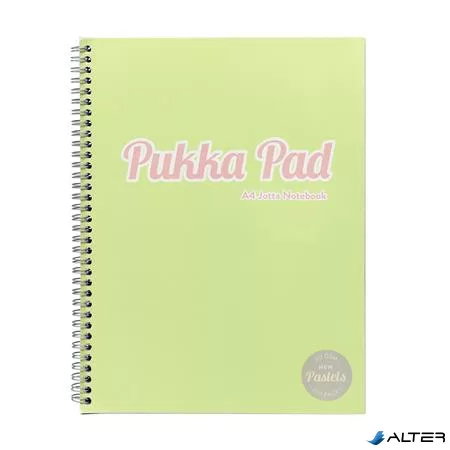 Spirálfüzet, A4, vonalas, 100 lap, PUKKA PAD "Pastel Jotta Pad", vegyes szín