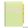 Spirálfüzet, A4, vonalas, 100 lap, PUKKA PAD "Pastel project book", vegyes szín