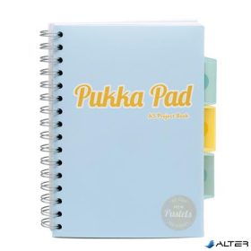   Spirálfüzet, A5, vonalas, 100 lap, PUKKA PAD 'Pastel project book', vegyes szín