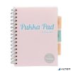 Spirálfüzet, A5, vonalas, 100 lap, PUKKA PAD "Pastel project book", vegyes szín
