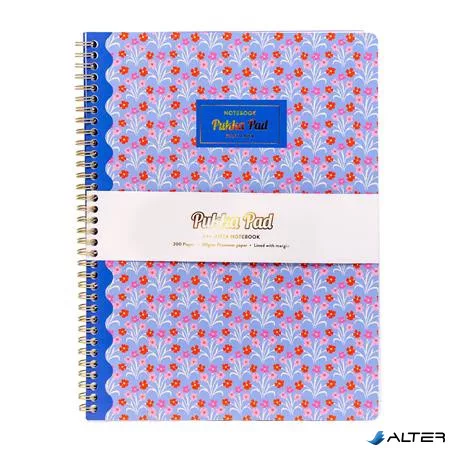 Spirálfüzet, A4+, vonalas, 100 lap, PUKKA PAD "Floral Jotta Notebook", vegyes minta