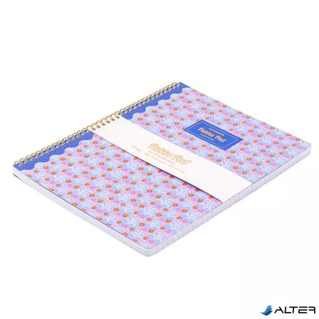 Spirálfüzet, A4+, vonalas, 100 lap, PUKKA PAD "Floral Jotta Notebook", vegyes minta