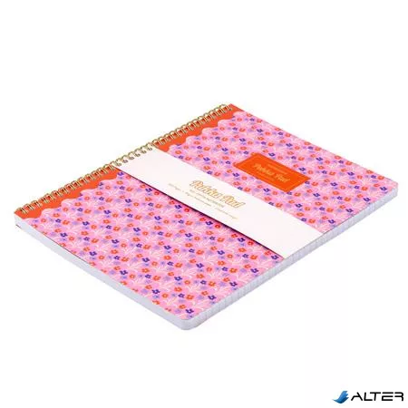 Spirálfüzet, A4+, vonalas, 100 lap, PUKKA PAD "Floral Jotta Notebook", vegyes minta