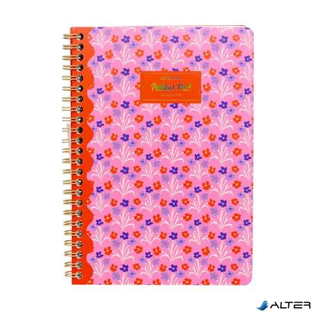 Spirálfüzet, A5, vonalas, 100 lap, PUKKA PAD "Floral Jotta Notebook", vegyes minta
