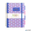 Spirálfüzet, B5, vonalas, 100 lap, PUKKA PAD "Floral Project Book", vegyes minta