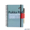 Spirálfüzet, A5, vonalas, 100 lap, PUKKA PAD 'Metallic Project Book', vegyes szín