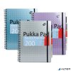 Spirálfüzet, A4+, vonalas, 100 lap, PUKKA PAD 'Metallic Project Book', vegyes szín