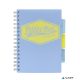 Spirálfüzet, A5, vonalas, 100 lap, PUKKA PAD "Pastel project book", vegyes szín