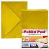 Boríték, C6, szilikonos, PUKKA PAD "Gold", arany
