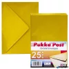 Boríték, C6, enyvezett, PUKKA PAD "Gold", arany