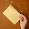 Boríték, C6, enyvezett, PUKKA PAD "Gold", arany