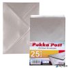 Boríték, C6, szilikonos, PUKKA PAD "Silver", ezüst