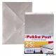 Boríték, C6, enyvezett, PUKKA PAD "Silver", ezüst