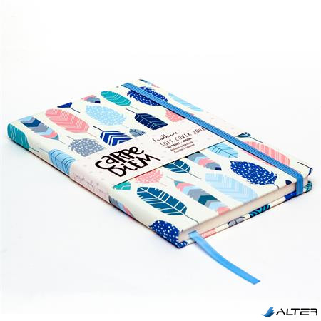 Jegyzetfüzet, A5, puhafedeles, PUKKA PAD "Carpe Diem", toll minta