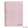 Spirálfüzet, B5, vonalas, 80 lap, FSC, PUKKA PAD "Carpe Diem", rózsaszín kockás