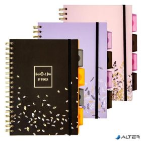   Spirálfüzet, B5, vonalas, 100 lap, PUKKA PAD "Rochelle & Jess Project Book", vegyes szín