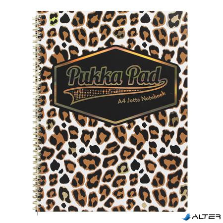 Spirálfüzet, A4+, vonalas, 80 lap, PUKKA PAD "Wild Jotta", vegyes minta