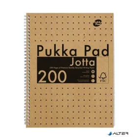   Spirálfüzet, A4, vonalas, 100 lap, PUKKA PAD "Jotta Kraft"