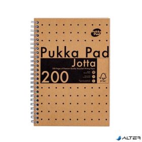   Spirálfüzet, A5, vonalas, 100 lap, PUKKA PAD "Jotta Kraft"