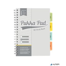 Spirálfüzet, B5, PUKKA PAD 'Study book', szürke