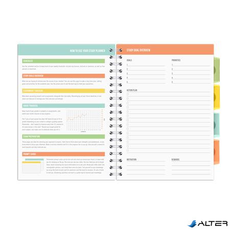 Spirálfüzet, B5, PUKKA PAD 'Study book', szürke
