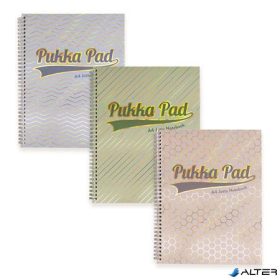   Spirálfüzet, A4+, vonalas, 100 lap, PUKKA PAD "Haze Jotta", vegyes szín