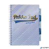 Spirálfüzet, A4, vonalas, elválasztóval, 100 lap, PUKKA PAD "Haze Project Book", vegyes szín