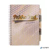 Spirálfüzet, A4, vonalas, elválasztóval, 100 lap, PUKKA PAD "Haze Project Book", vegyes szín