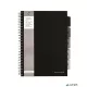 Spirálfüzet, A4, vonalas, 125 lap, PUKKA PAD "Black project book", fekete