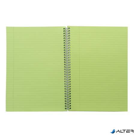 Spirálfüzet, A4, vonalas, 100 lap, PUKKA PAD "Irlen Jotta Green"