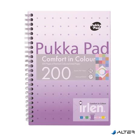 Spirálfüzet, A5, vonalas, 100 lap, PUKKA PAD "Irlen Jotta Lavender"