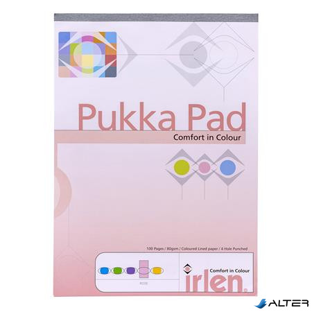Jegyzettömb, A4, vonalas, 50 lap, PUKKA PAD "Irlen Dyslexia", rózsaszín