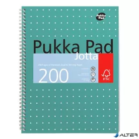   Spirálfüzet, A4+, kockás, 100 lap, PUKKA PAD, "Metallic Jotta"