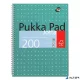 Spirálfüzet, A4+, kockás, 100 lap, PUKKA PAD, "Metallic Jotta"