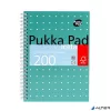 Spirálfüzet, A5, kockás, 100 lap, PUKKA PAD, "Metallic Jotta"