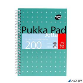   Spirálfüzet, A5, kockás, 100 lap, PUKKA PAD, "Metallic Jotta"