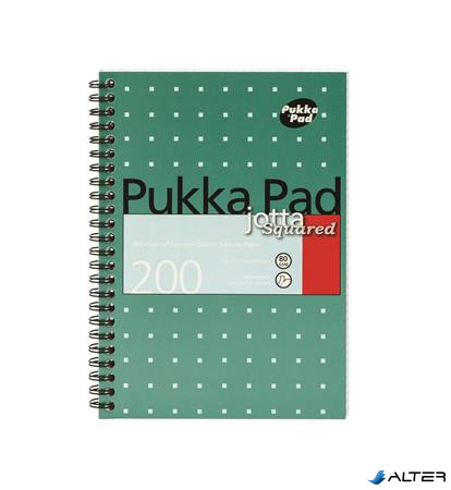 Spirálfüzet, A5, kockás, 100 lap, PUKKA PAD, "Metallic Jotta"