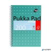 Spirálfüzet, A5, vonalas, 100 lap, PUKKA PAD, "Metallic Jotta"